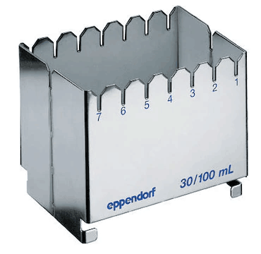 德國艾本德（Eppendorf）ReservoirRack,用于存放10mL、30mL和100mL試劑槽。最多可以放置7個(gè)試劑槽模塊或試劑槽